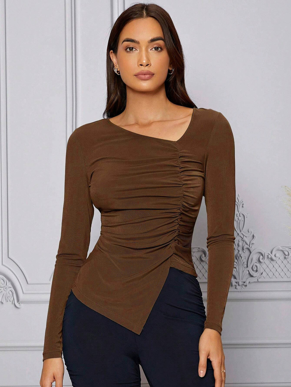 ZARA French Sophisticated Spring Summer Slim Fit Blouse